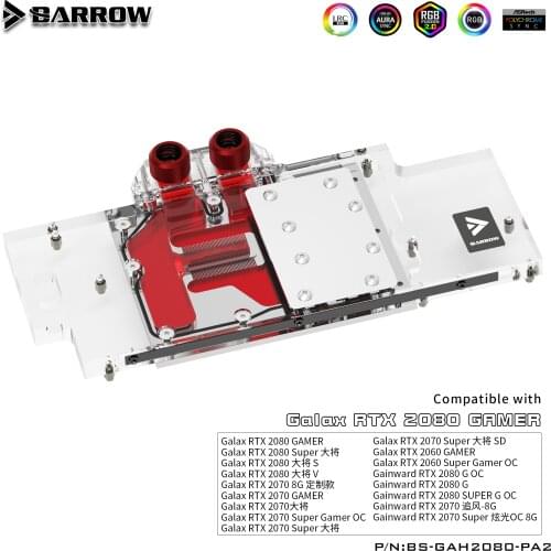 Bykski Full Cover GPU Water Block For GALAX GEFORCE RTX 2080 GAMER Graphics Card AURA SYNC N-GY2080GAMER-X