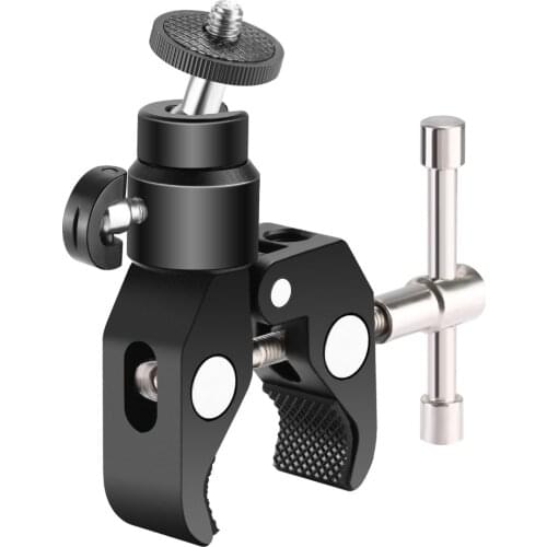 Neewer Metal Adjustable Camera Large Super Clamp and Ball Head Hot Shoe Mount Adapter &1/4 inch Screw for DSLR Film Movie Rig