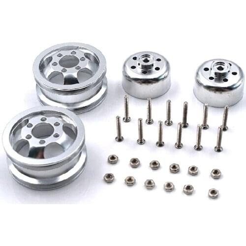 Metal Upgrade Shock-Proof Wheel Hub Rim for WPL B1 B16 B24 B36 C14 C24 1/16 RC Truck with Screw