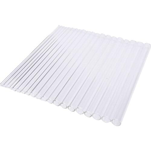 Dia 6mm/7mm/10mm/12mm/14mm Clear Glass 10mm Reusable Wedding Birthday Party Drinking Straws Thick Straws