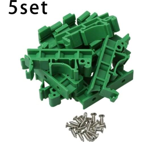 5Set 10pcs DRG-01 PCB DIN 35 Rail Adapter Circuit Board Mounting Bracket Mount Accessories 1.3 Cm Hole Wholesale Hardware Parts