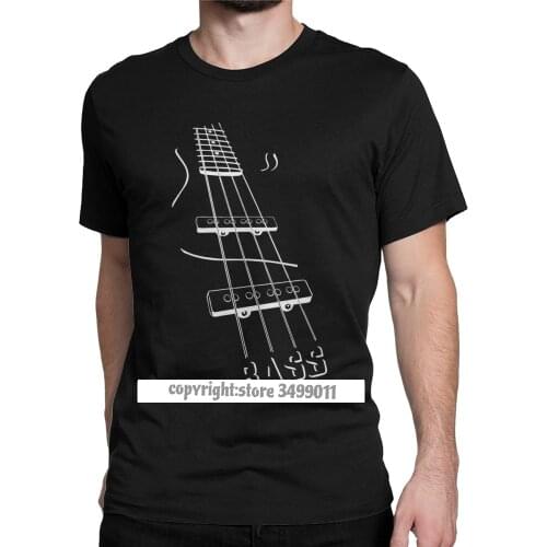 Bass Guitar Tee Shirt Men Fashion Tees Crew Neck Cotton Clothes Birthday Gift T Shirt Camisas Hombre