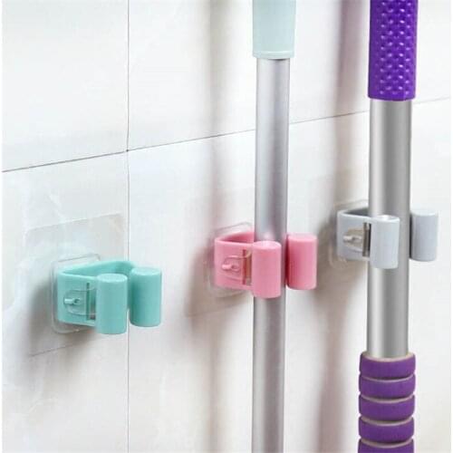 1pc Sucker Mop Holder Wall Mounted Suction Cup Rag/Broom/Umbrella/Mop Rack