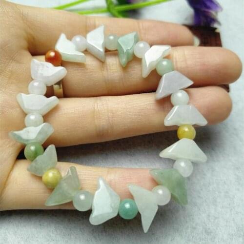 Natural Jade Emerald 10mm Yuanbao Beads Bracelet Adjustable Bangle Charm Jewellery Fashion Accessories Hand-Carved Luck Amulet