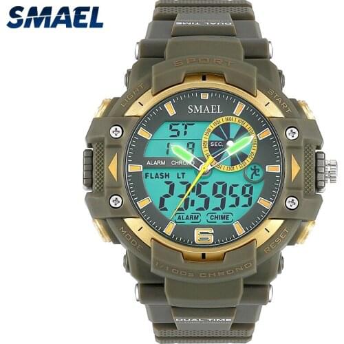 2020 NEW Men Sports Watches SMAEL Men S Shock LED Digital Military Watches G Style 50m Waterproof Wristwatch 1379