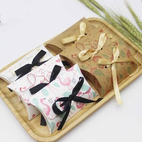10set new arrival vintage paper gifts box pillow shape box Diy Thank you candy favors baby show gifts package