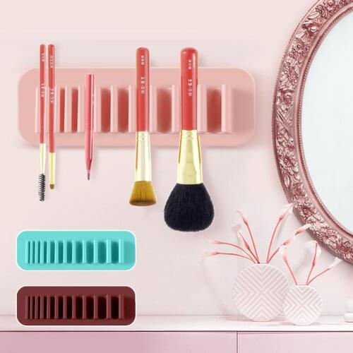 New Toothbrush Towel Cosmetic Makeup Brush Holder Organizer Air Drying Storage Rack