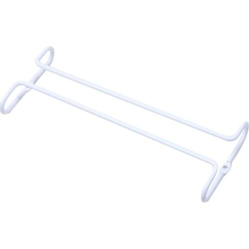 Single Row Suspension Hanging Wine Glass Holder Inverted Shelf Under Mounted