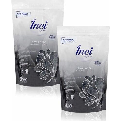 Pearl waxing Black 2 PCs 200 grams (total 400 grams), hard beads waxing, hair removal hair removal, painlessly bezsiz waxing, peeling effective