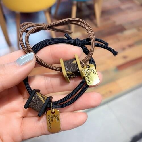 Hair Rope Headdress Metal PU Square Fashion Atmosphere High-End Geometry Hair Rope Birthday Gift Party Dating Accessories