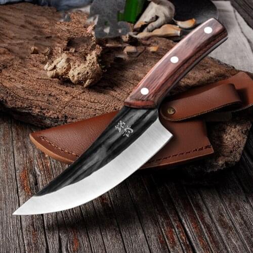 Handmade Sharp Professional Slaughtering Eviscerating Meat Knife Stainless Steel Portable Cutting Vegetables Fish Boning Knives