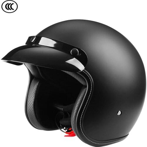 3C Motorbike Casco Go Kart Scooter Motor Van Motorcycle Dual Lens Vintage Helmets Four Seasons Racing Half Helmets Casque Helmet
