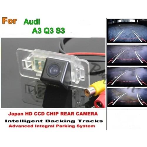Smart Tracks Chip Camera / For Audi A3 Q3 S3 HD CCD Intelligent Dynamic Parking Car Rear View Camera