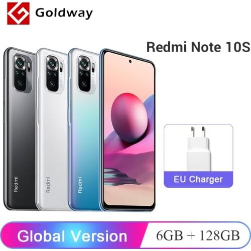Global Version Xiaomi Redmi Note 10S 6GB 128GB 64MP Quad Camera Smartphone 33W Charging 6.43" AMOLED Display