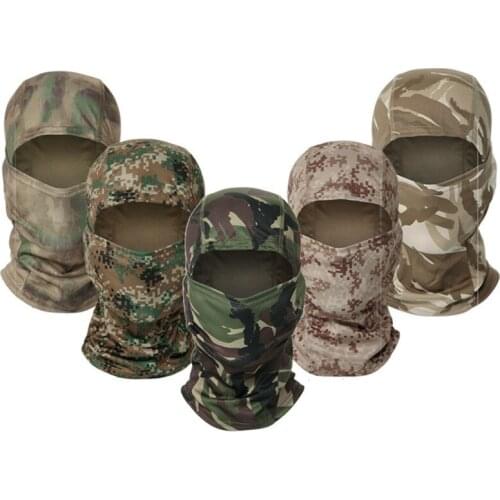 Tactical Camouflage Full Face Mask Military Hunting Fishing Camping Camouflage Caps Full Cover Scarf Cycling Sports Scarf