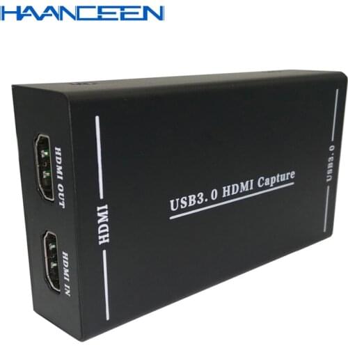 USB 3.0 HD Video game Capture 4K 1080P Game Live Streaming Video Converter support 4K Video Microphone for XBOX One PS4 WII U