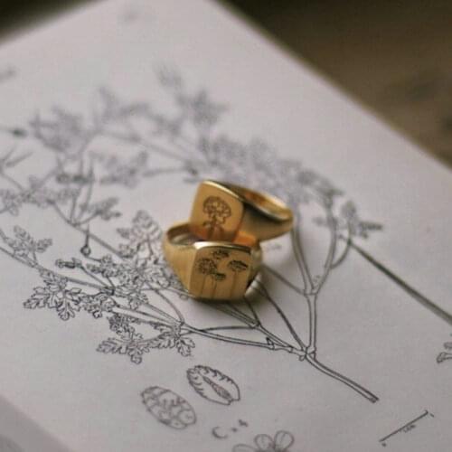 Jennie Ins Korean Chunky Finger Ring Jewelry Four Leaf Clover Daisy Gold Plated Stainless Steel Finger Ring For Girls Women