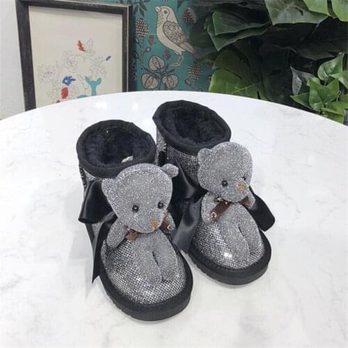 Winter Childrens Snow Boots Cartoon Warm Cotton Boots Baby Children Non-slip Soft Bottom Plush Ankle Botas