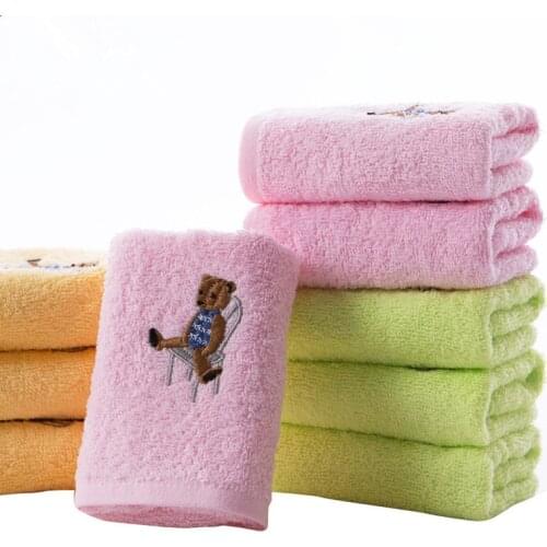 1PC Cartoon 50*26cm Bear towels Soft Microfiber Cotton Baby Infant Newborn Washcloth Bath Towel Feeding Cloth