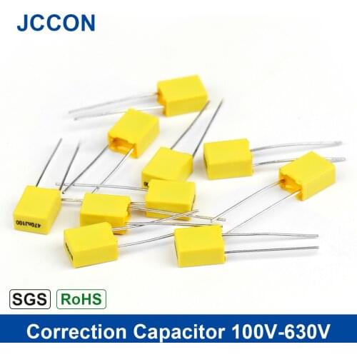 20Pcs Correction Capacitor Polypropylene Safety Plastic Film Capacitor 100V-630V 1nF ~ 470nF 102J 103J 104J 394J 475J 223J