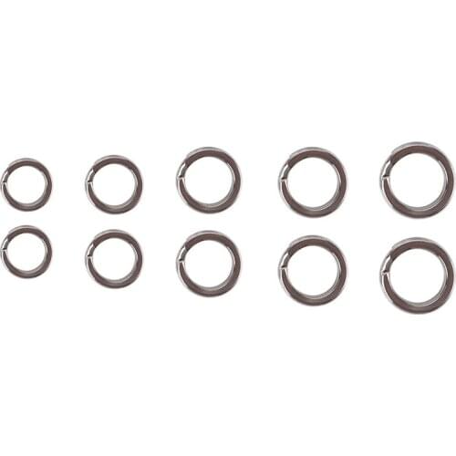 500pcs Stainless Steel Split Ring Diameter 2mm to 12mm Heavy Duty Fishing Double Ring Connector Fishing Accessories