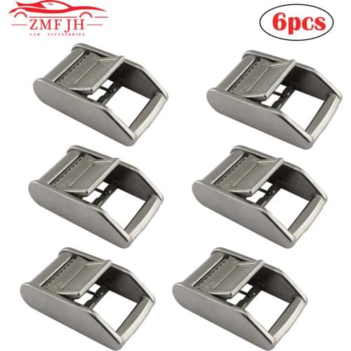 6PCS 25mm 316 Stainless Steel Cam Buckle For Tie-Down Straps Cam Tie Down Strap Cargo Lash Luggage Bag Belt Metal Buckle