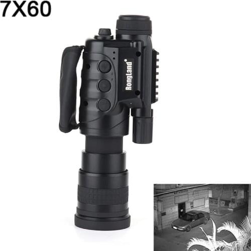 ZIYOUHU Night Vision NV-760D+ Infrared Hunting Night Vision IR Monocular Telescopes 7x60 Charger 4GB SD Card Video Record Device