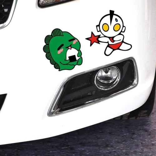 Aliauto Car Styling Cartoon Car Sticker Altman Fighting Monster Body Decal For Kia Honda bmw Vw Skoda Golf Polo Hyundai Opel