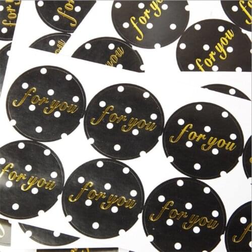 Free shipping1000pcs/10lot Round black Labels Circle Scrapbooking Labels Seal Sticker DIY Self-Adhesive Gift Sticker