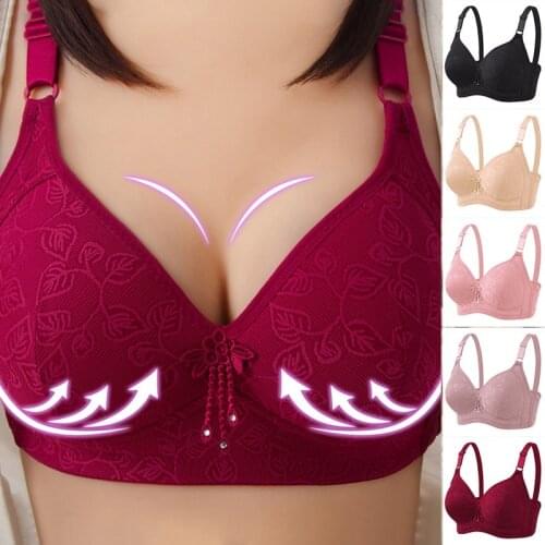 Sexy Women Wire Free Bra Anti-sagging Bra Push Up Underwear Plus Size Thin Gathered Underwear Without Steel Ring Bra
