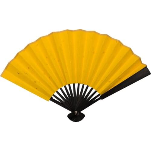 Chindren DIY Rice Paper Fan Blank Mini Xuan Paper Hand Fan Chinese Brush Calligraphy Painting Golden Foils Fan DIY Art Supply