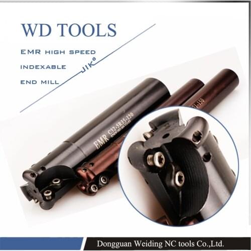 EMR C20-4R20-150 indexable End Mill,Milling tool Toroidal Cutter For Milling Machine, Dia 20mm,For RPMW0802MOE Inserts