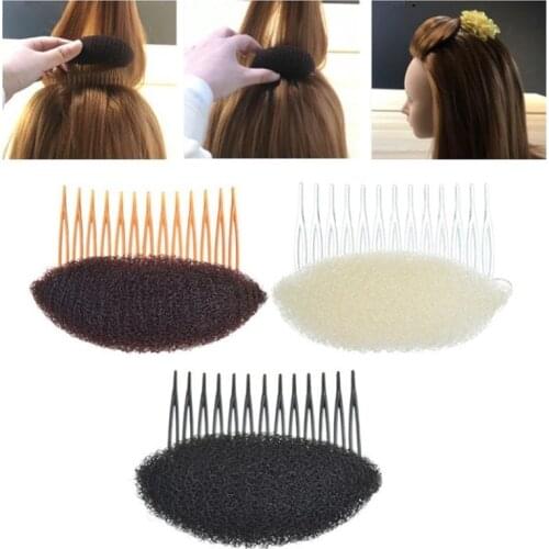 1pc Women Bun Maker Braid Hair Padding DIY Hair Bump Up Sponge Princess Head Foam Pad Insert Wedding For Styling Tools Wholesale