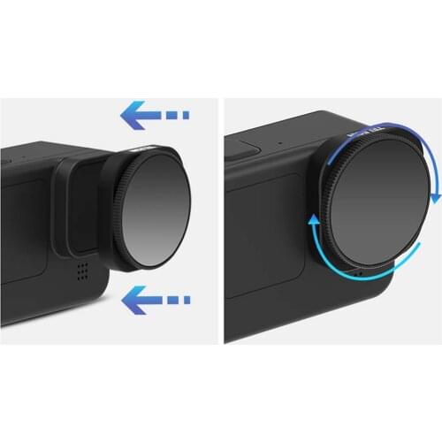 Wear-resistant Practical Sports Camera ND/PL Filter Set Adjustable Light Reduction ND Filter for GoPro Hero 9 Sports Camera