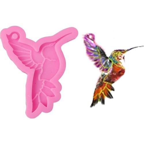 Hummingbird Silicone Mould Full Mirror Epoxy Mould Resin Molds for Jewelry Cake Decoration Fondant Cake Chocolate Molds