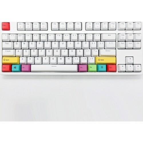 Profile Keycaps For Mac/WIN Mechanical Keyboard 10 Keys Set PBT Colourful and Easy Install Replace CMYK Color Supplement KeyCaps