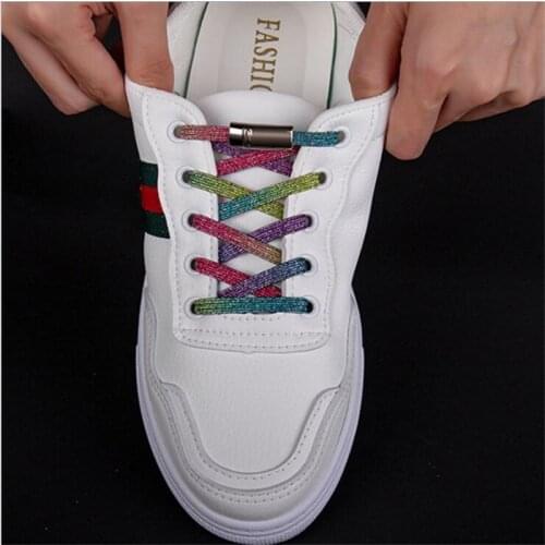 New Magnetic Shoelaces Elastic No Tie Shoe laces Flat Locking Shoelace Kids Adult Sneakers Lazy Laces One Size Fits All Shoes