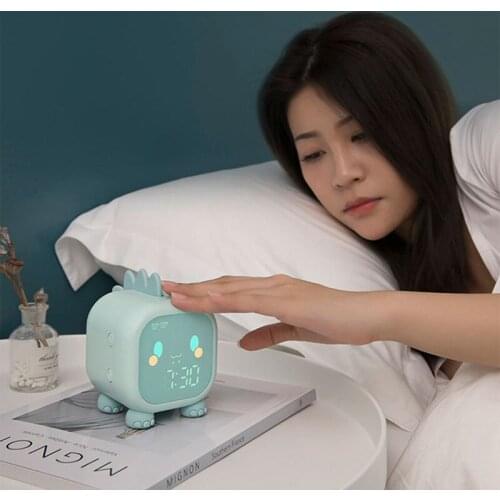 Cute Dragon Alarm Clock for Kids Intelligent Digital Led Bedside Clock Relojes Silicone Cartoon Children Alarm Clock Gifts