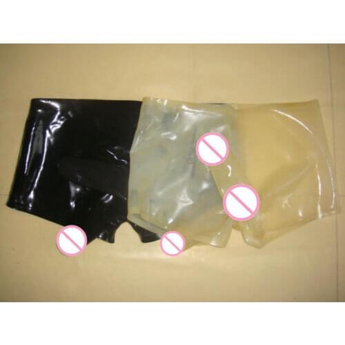 Men Latex Boxer Shorts With Two Condoms Customized