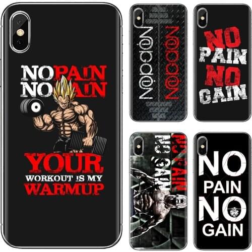 Soft Silicone Case For Samsung Galaxy S10E S20 FE Note 10 20 Edge Lite Plus Ultra Alpha Core Prime no pain no gain Gym Fitness