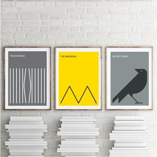 Tv Series Nordic Poster Wall Art Canvas Prints Prisons Break Friends Tv Canvas Painting Home Theater Wall Pictures Office Art