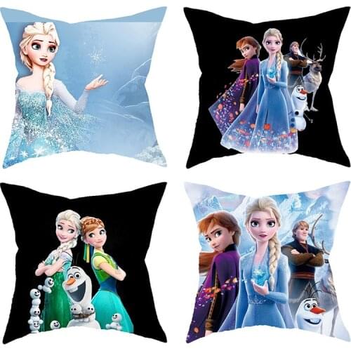 Frozen Pillowcase Elsa Anna Princess Girls Decorative Plush Pillow Case Cushion Cover 1 Piece on Bed Sofa Children Birthday Gift