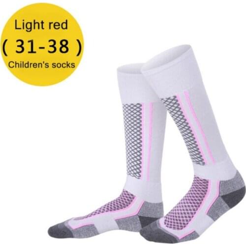1 Pair Children Winter Thermal Ski Socks Thicken Cotton Warm Socks Snowboarding Skiing Hiking Stocking Cycling Socks Leg Warmer