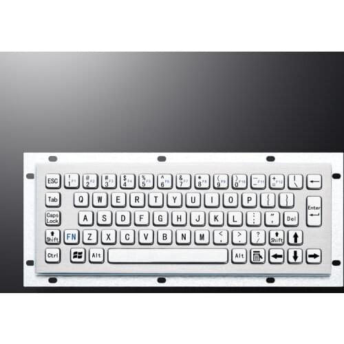 Manufacture Stainless Steel For Industrial Use Button Mountable Usb Metal Keyboard