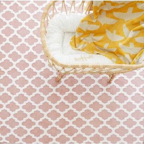 Nordic Thick Carpet Jacquard Rug and Carpets Pink Gray for Living Room Floor Child Kids Play Mat Bedroom Home Door Mat Alfombra