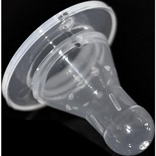 2Pcs Baby Breast Feeding Nipple Kids Silicone Wide Caliber For Different Milk Bottle Pacifier Children Pure Solid Nipple
