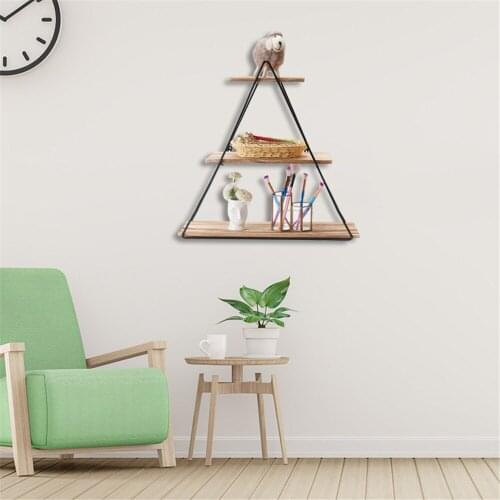 INS style triangle wall-mounted storage rack cosmetic flower pot display stand living room decoration home accessories