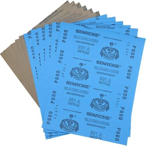 YEODA Superior Quality 10PC 240- 7000Grit Polishing Sanding Wet/Dry Abrasive Sandpaper Paper Sheets Finishing Grit