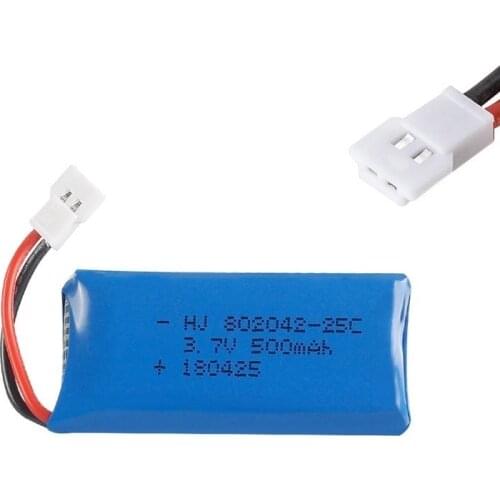 1/2/3/5/10Pcs 1s 3.7V 500mah Lipo Battery For Udi U816A U941 U927 H43 wifi818 JXD385 H107 V252 F186 lithium battery 3.7V 802042