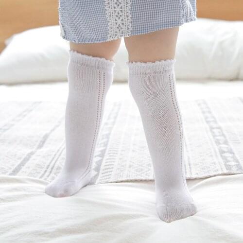 10pair/lot Baby Newborn Long Tube Sock Boneless Children Babys Infant Knee High Princess Mesh Hollow Out Warm Super Soft Socks